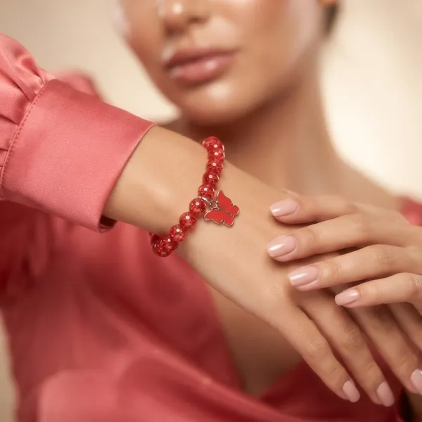 The99jewel_Handcrafted_Butterfly_Charm_Bracelet_For_Women_And_Gorls_Red