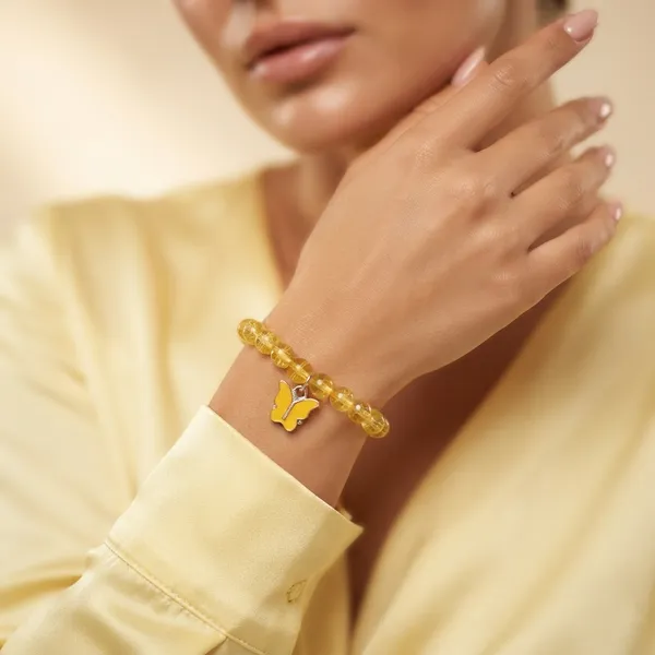 The99jewel_Handcrafted_Butterfly_Charm_Bracelet_For_Women_And_Gorls_Yellow