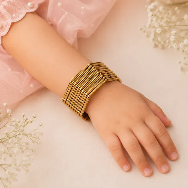 The99jewel_Gold_Plated_Indo_Western_Bangles_Set_For_Kids_24_Piece_In_A_Set_Gold