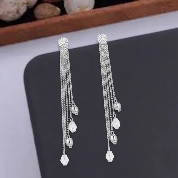 The99jewel_Elegant_Crystal_Stone_Dangler_Earrings_For_Women_Silver