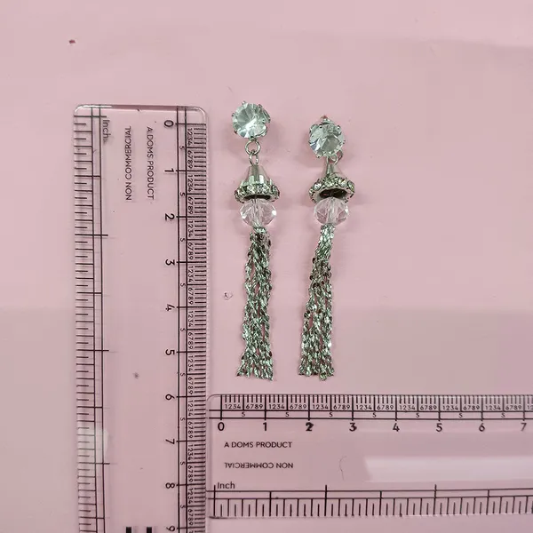 The99jewel_Radiant_Crystal_Stone_Occasion_Earrings_For_Women_Silver