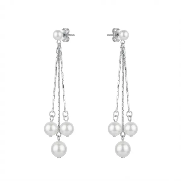 The99jewel_Modern_Dangler_Earrings_With_Pearl_Drop_Silver