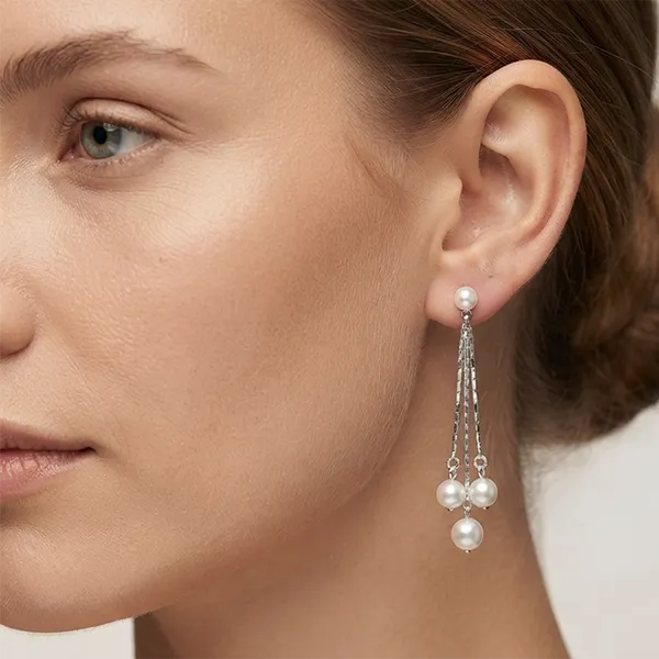 The99jewel_Modern_Dangler_Earrings_With_Pearl_Drop_Silver