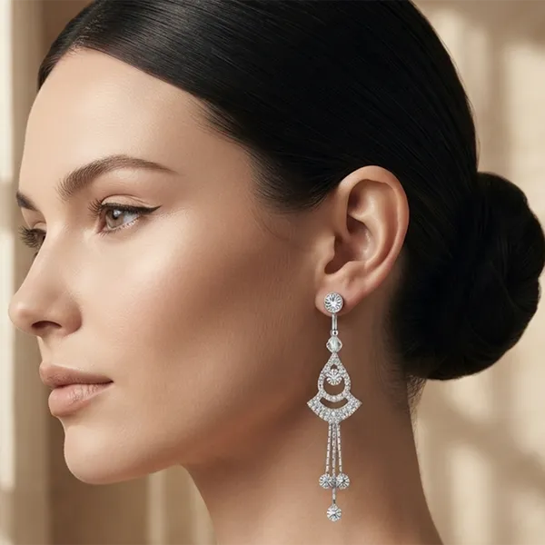 The99jewel_Timeless_Crystal_Stone_Party_Wear_Earrings_Silver