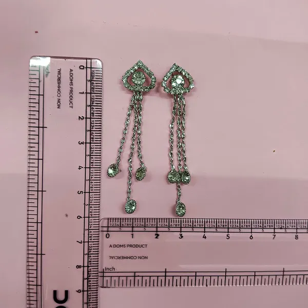 The99jewel_Timeless_Crystal_Stone_Party_Wear_Earrings_Silver