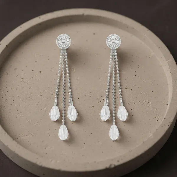 The99jewel_Timeless_Crystal_Stone_Party_Wear_Earrings_Silver