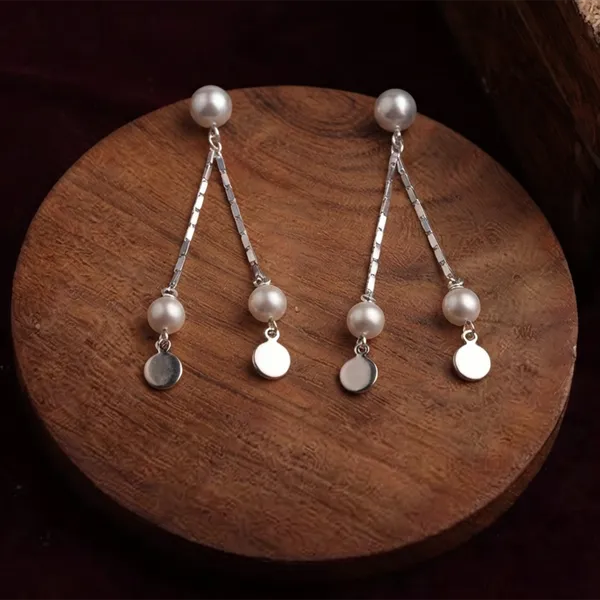 The99jewel_Trendsetter_Crystal_And_Pearl_Drop_Designer_Earrings_Silver