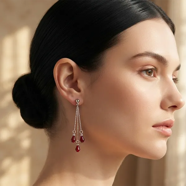 The99jewel_Designer_Crystal_Stone_Drop_Earrings_For_Women_Red