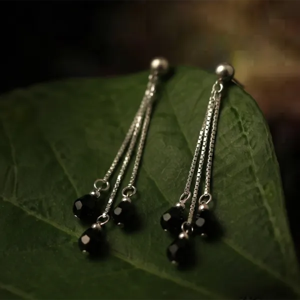 The99jewel_Designer_Crystal_Stone_Drop_Earrings_For_Women_Black