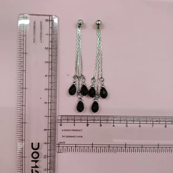 The99jewel_Designer_Crystal_Stone_Drop_Earrings_For_Women_Black