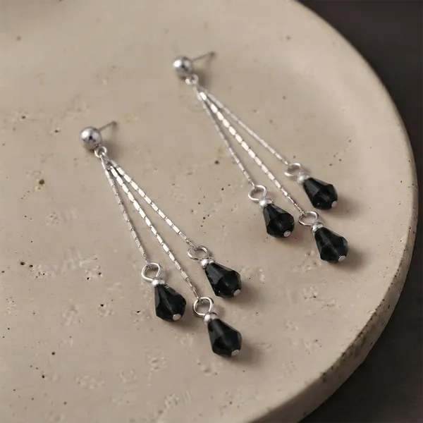 The99jewel_Designer_Crystal_Stone_Drop_Earrings_For_Women_Black
