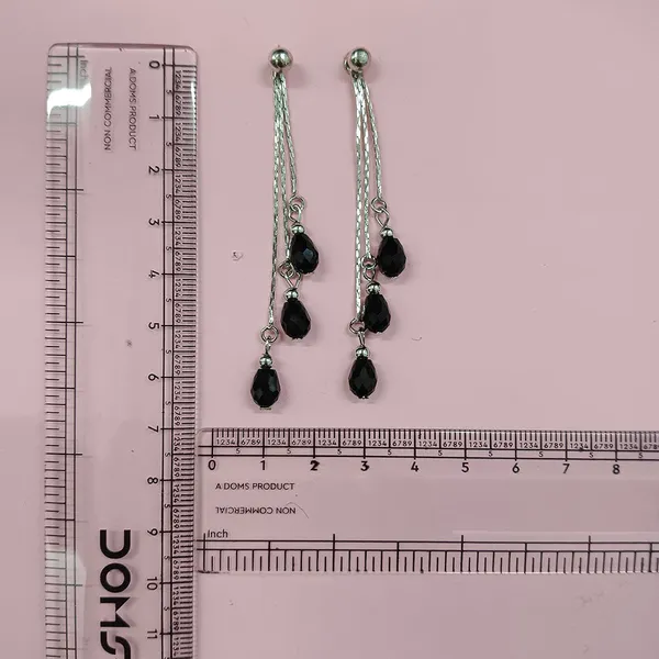 The99jewel_Designer_Crystal_Stone_Drop_Earrings_For_Women_Black