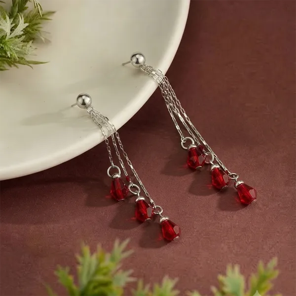 The99jewel_Designer_Crystal_Stone_Drop_Earrings_For_Women_Red