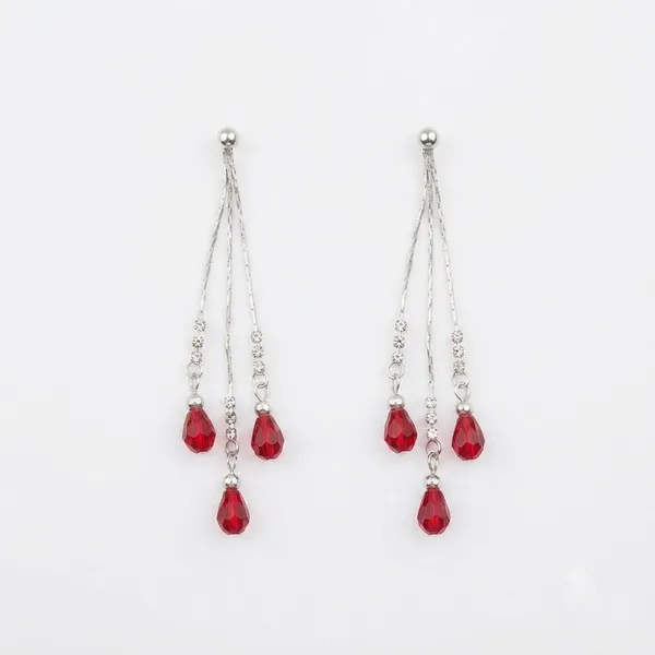The99jewel_Designer_Crystal_Stone_Drop_Earrings_For_Women_Red