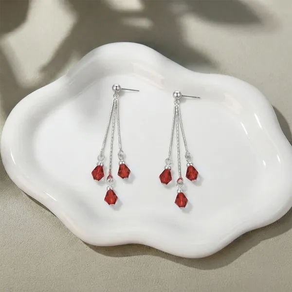 The99jewel_Designer_Crystal_Stone_Drop_Earrings_For_Women_Red