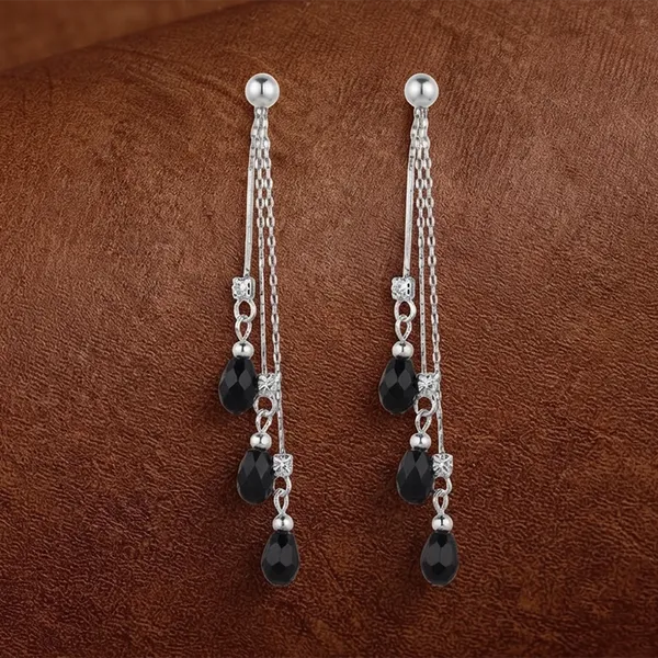 The99jewel_Designer_Crystal_Stone_Drop_Earrings_For_Women_Black
