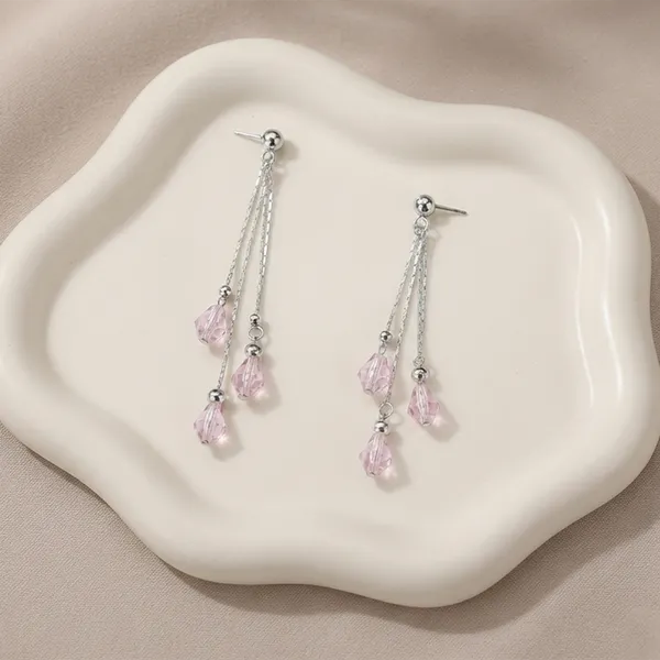 The99jewel_Designer_Crystal_Stone_Drop_Earrings_For_Women_Pink