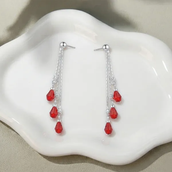 The99jewel_Designer_Crystal_Stone_Drop_Earrings_For_Women_Red