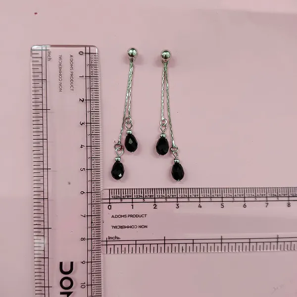 The99jewel_Designer_Crystal_Stone_Drop_Earrings_For_Women_Black