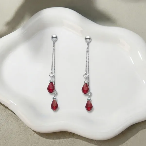 The99jewel_Designer_Crystal_Stone_Drop_Earrings_For_Women_Red