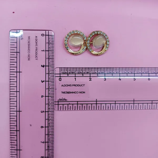 The99jewel_Exclusive_Gold_Plated_Crystal_Stone_Elegant_Earrings_Gold
