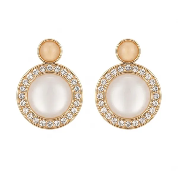 The99jewel_Exclusive_Gold_Plated_Crystal_Stone_Elegant_Earrings_Gold