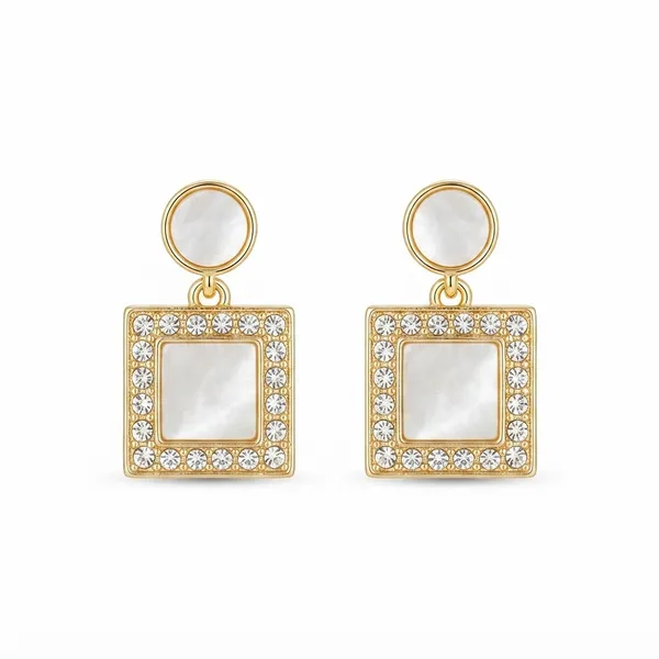 The99jewel_Exclusive_Gold_Plated_Crystal_Stone_Elegant_Earrings_Gold
