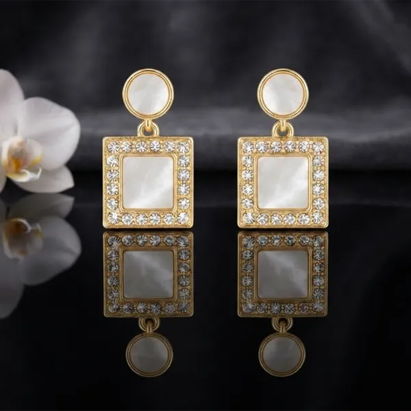 The99jewel_Exclusive_Gold_Plated_Crystal_Stone_Elegant_Earrings_Gold