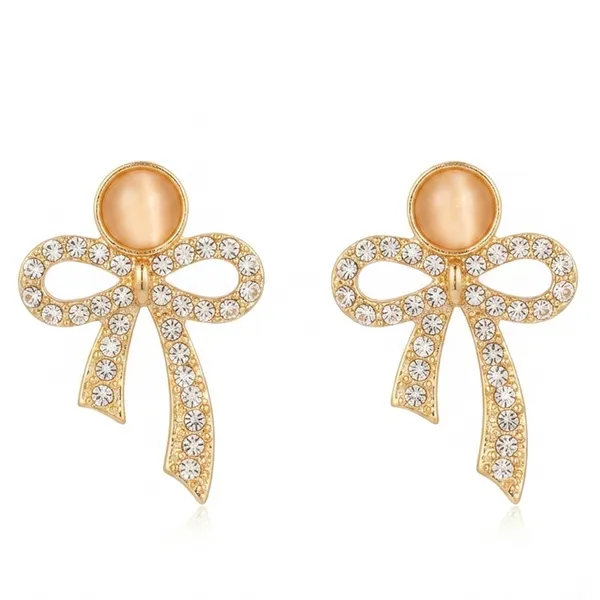 The99jewel_Exclusive_Gold_Plated_Crystal_Stone_Elegant_Earrings_Gold