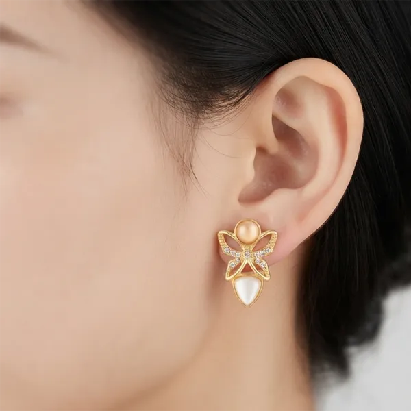The99jewel_Exclusive_Gold_Plated_Crystal_Stone_Elegant_Earrings_Gold