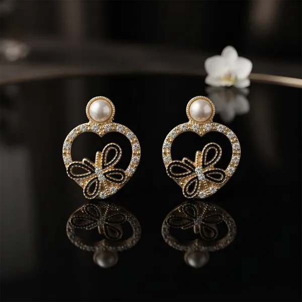 The99jewel_Exclusive_Gold_Plated_Crystal_Stone_Elegant_Earrings_Gold