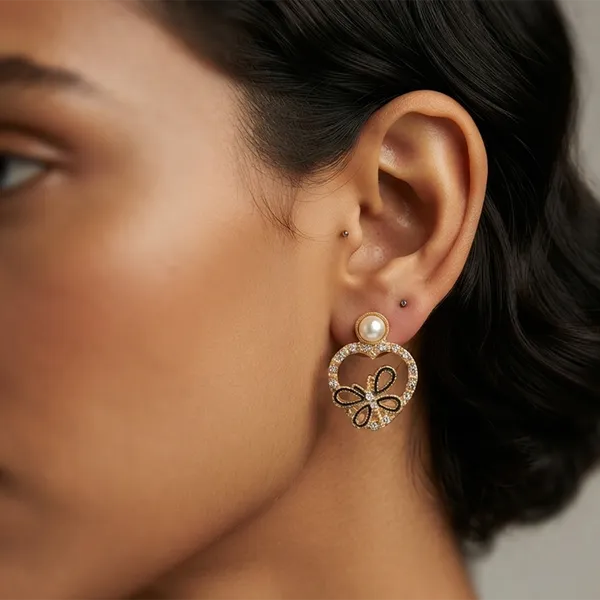 The99jewel_Exclusive_Gold_Plated_Crystal_Stone_Elegant_Earrings_Gold
