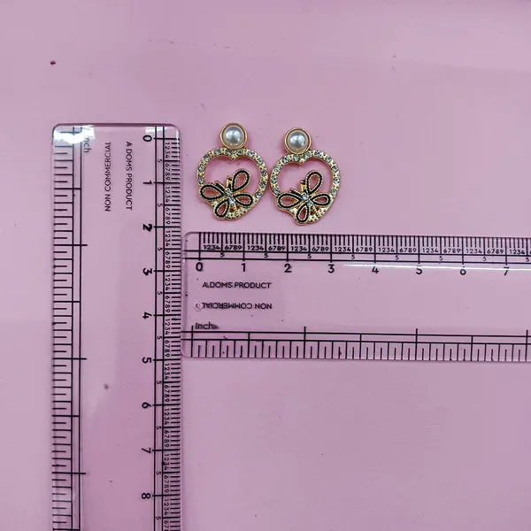 The99jewel_Exclusive_Gold_Plated_Crystal_Stone_Elegant_Earrings_Gold