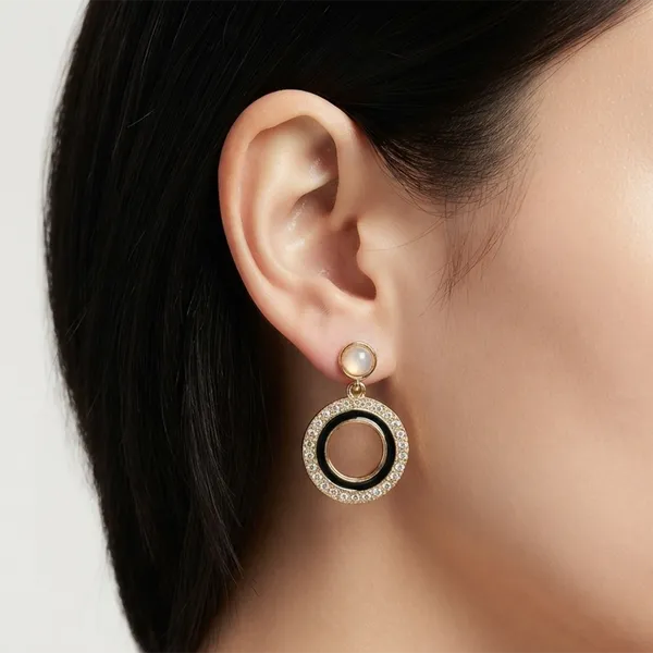 The99jewel_Exclusive_Gold_Plated_Crystal_Stone_Elegant_Earrings_Gold