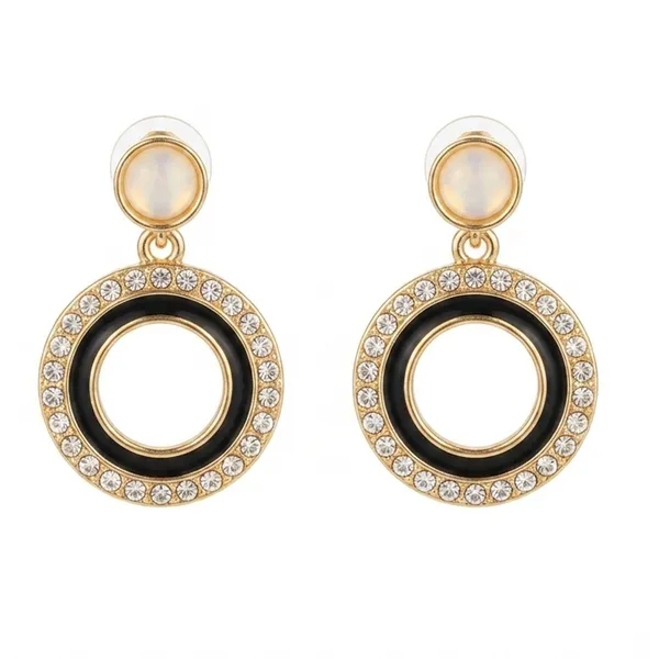 The99jewel_Exclusive_Gold_Plated_Crystal_Stone_Elegant_Earrings_Gold