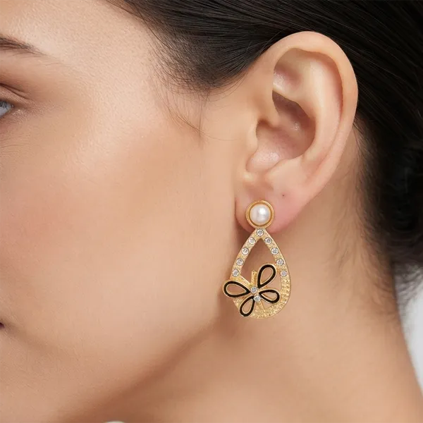 The99jewel_Exclusive_Gold_Plated_Crystal_Stone_Elegant_Earrings_Gold