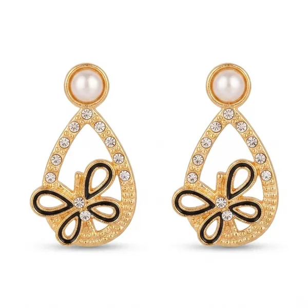 The99jewel_Exclusive_Gold_Plated_Crystal_Stone_Elegant_Earrings_Gold