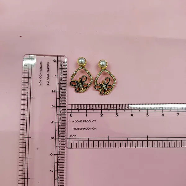 The99jewel_Exclusive_Gold_Plated_Crystal_Stone_Elegant_Earrings_Gold