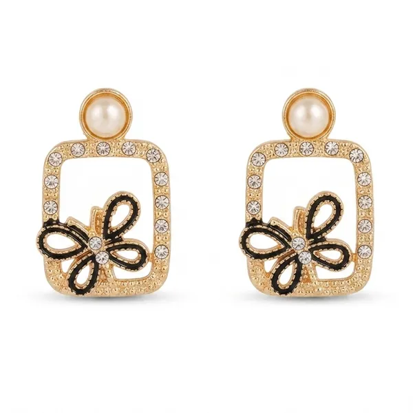 The99jewel_Exclusive_Gold_Plated_Crystal_Stone_Elegant_Earrings_Gold