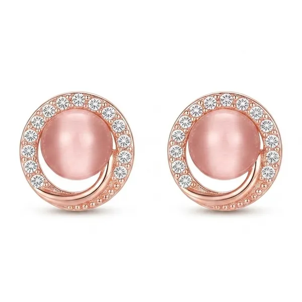 The99jewel_Stylish_Rose_Gold_Plated_Crystal_Stone_Office_Wear_Earrings_Rose_Gold