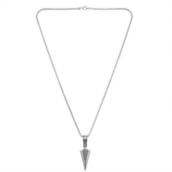 The99jewel_Statement_Silver_Plated_Chain_Pendant_For_Men_Silver