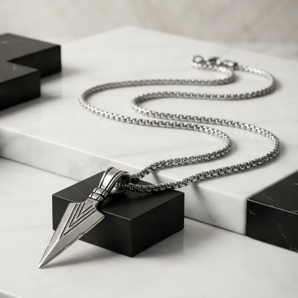 The99jewel_Statement_Silver_Plated_Chain_Pendant_For_Men_Silver