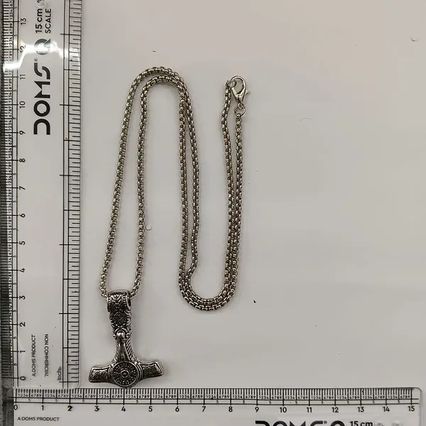 The99jewel_Trendsetter_Thor_S_Hammer_Men_S_Chain_Pendant_Silver