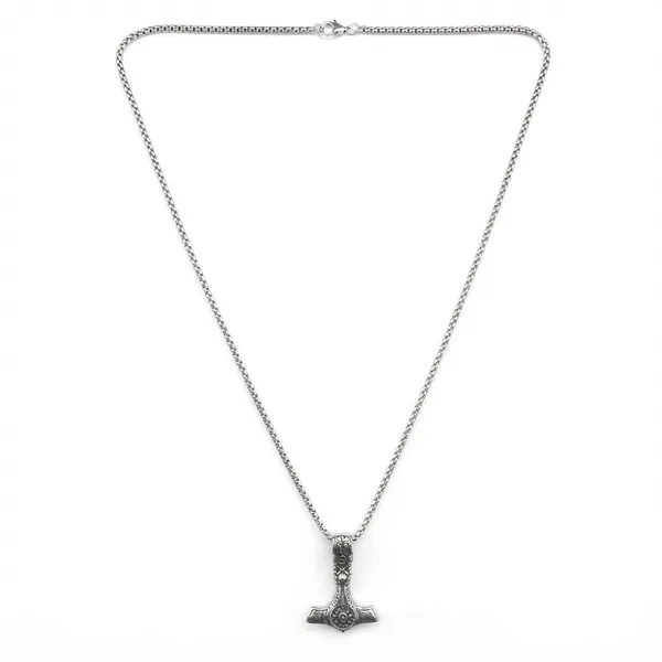 The99jewel_Trendsetter_Thor_S_Hammer_Men_S_Chain_Pendant_Silver