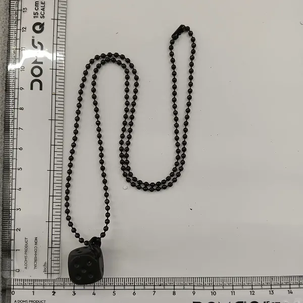 The99jewel_Lucky_Black_Dice_Chain_Pendant_Necklace_For_Men_Black