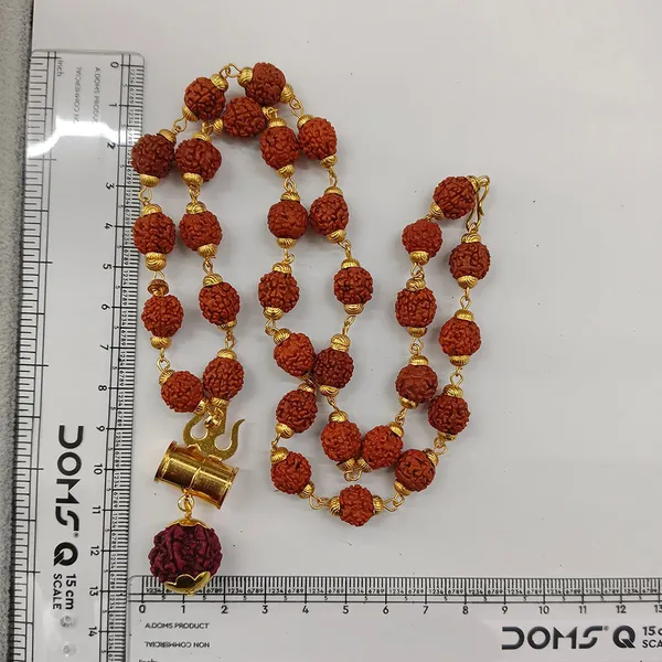 The99jewel_Rudraksha_Beads_With_Trishul_And_Damru_Pendant_For_Men_Brown