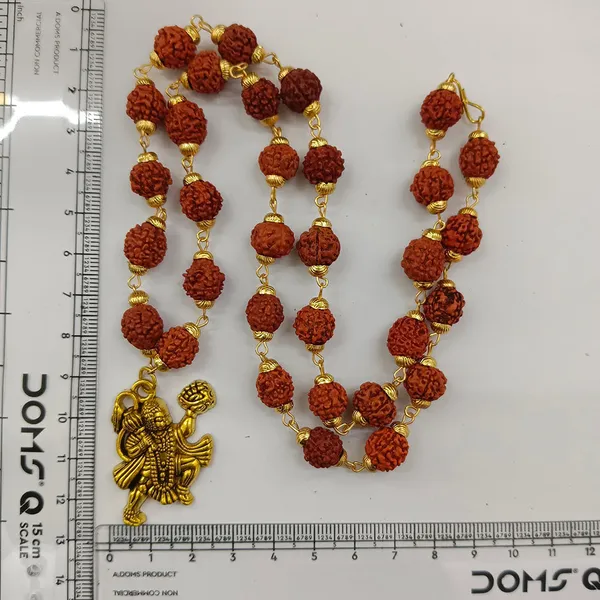 The99jewel_Rudraksha_Beads_With_Hanuman_Pendant_For_Men_Brown