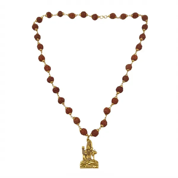 The99jewel_Rudraksha_Beads_With_Lord_Shiva_Pendant_For_Men_Brown