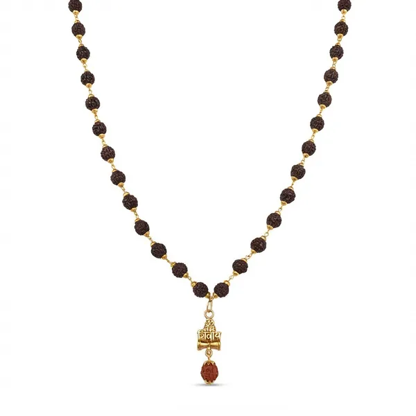 The99jewel_Rudraksha_Beads_With_Om_And_Damru_Pendant_For_Men_Brown