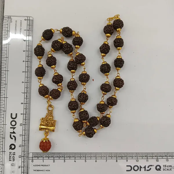 The99jewel_Rudraksha_Beads_With_Om_And_Damru_Pendant_For_Men_Brown